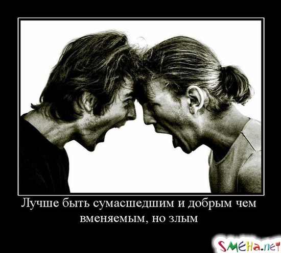 Лучше быть сумасшедшим и добрым чем вменяемым, но злым