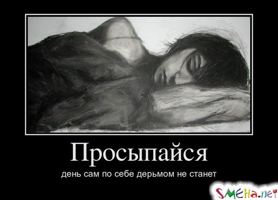Просыпайся - день сам по себе дерьмом не станет