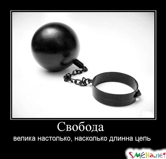 Свобода - велика настолько, насколько длинна цепь