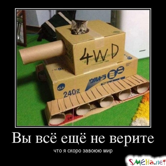 Вы всё ещё не верите что я скоро завоюю мир
