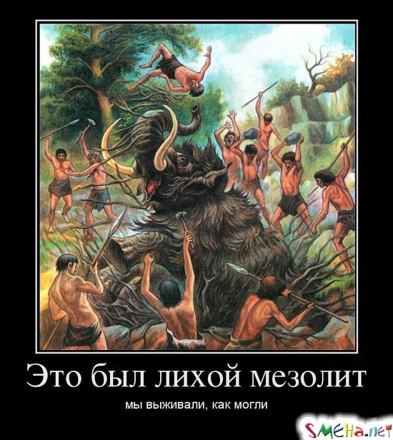Это был лихой мезолит мы выживали, как могли