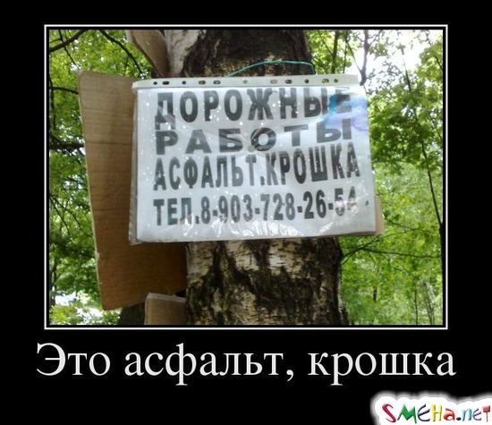 Это асфальт, крошка