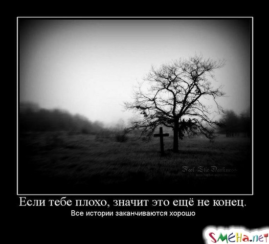 Если тебе плохо, значит это ещё не конец. - Все истории заканчиваются хорошо