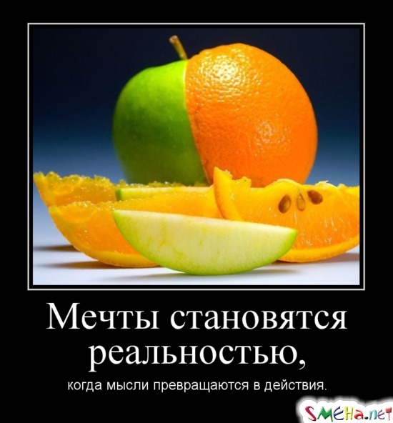 Мечты становятся реальностью, когда мысли превращаются в действия.