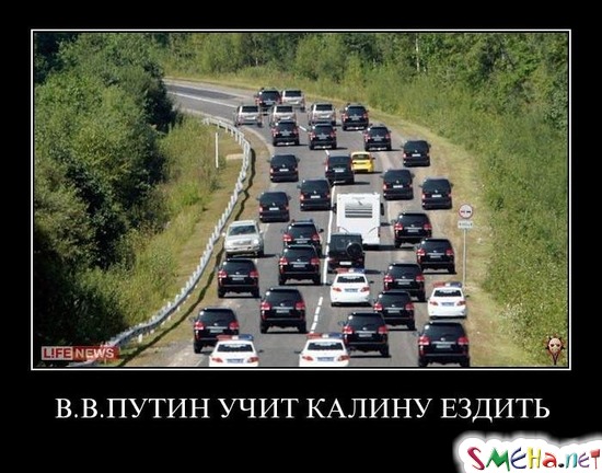 В.В.ПУТИН УЧИТ КАЛИНУ ЕЗДИТЬ