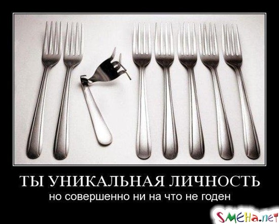 ТЫ УНИКАЛЬНАЯ ЛИЧНОСТЬ - но совершенно ни на что не годен