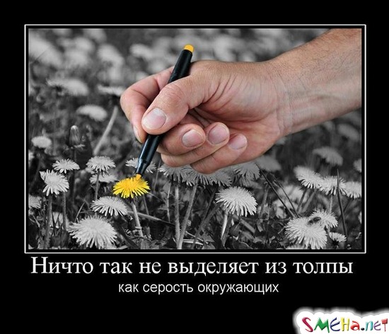 Ничто так не выделяет из толпы - как серость окружающих