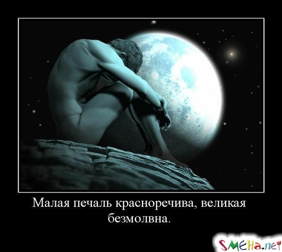 Малая печаль красноречива, великая безмолвна.