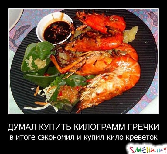 Думал купить килограмм гречки - в итоге сэкономел и купил кило креветок