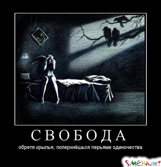 СВОБОДА - обретя крылья, поперхнёшься перьями одиночества
