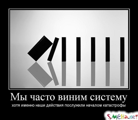 Мы часто виним систему - хотя именно наши действия послужили началом катастрофы