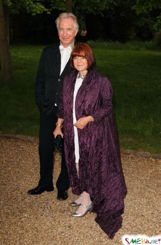 Алан Рикман с женой Римой (женитьба после 50 лет отношений)