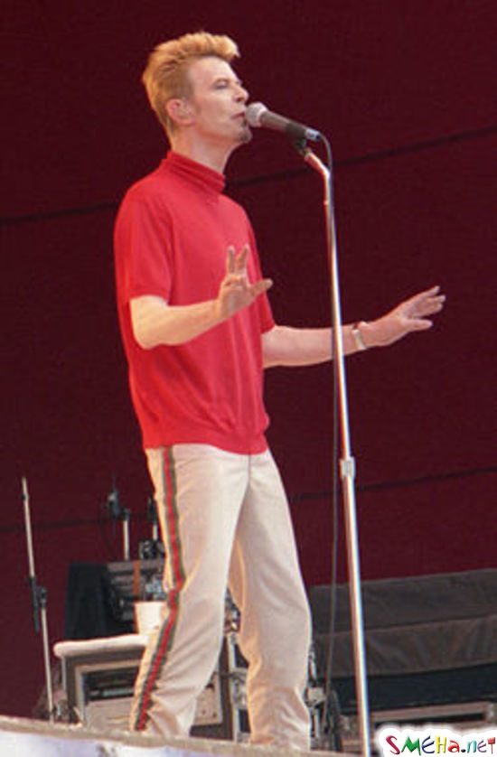 Дэвид Боуи выступает в Финляндии в 1997 году