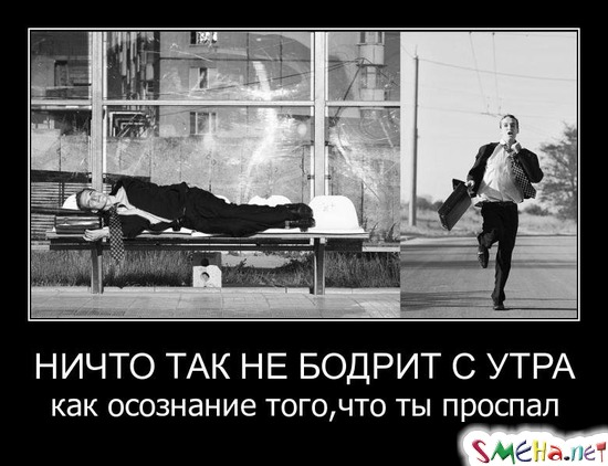 Ничто так не бодрит с утра - как осознание того, что ты проспал