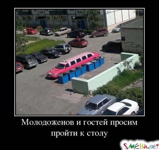 Молодоженов и гостей просим пройти к столу