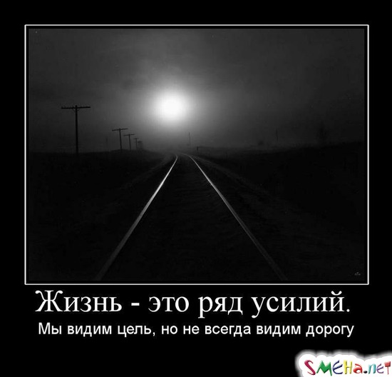 Жизнь - это ряд усилий. - Мы видим цель, но не всегда видим дорогу