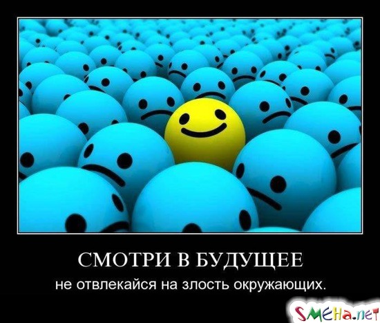 СМОТРИ В БУДУЩЕЕ - не отвлекайся на злость окружающих.