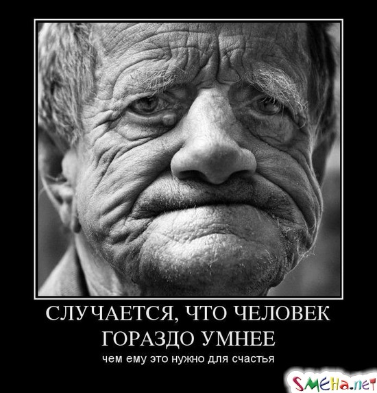 СЛУЧАЕТСЯ, ЧТО ЧЕЛОВЕК ГОРАЗДО УМНЕЕ - чем ему это нужно для счастья