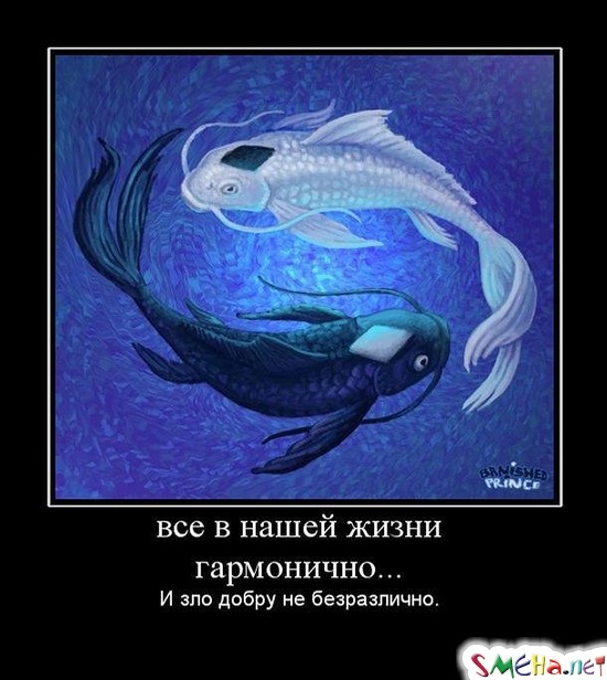 все в нашей жизни гармонично... - И зло добру не безразлично.