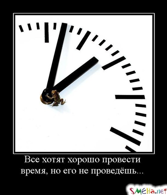 Все хотят хорошо провести время, но его не проведёшь
