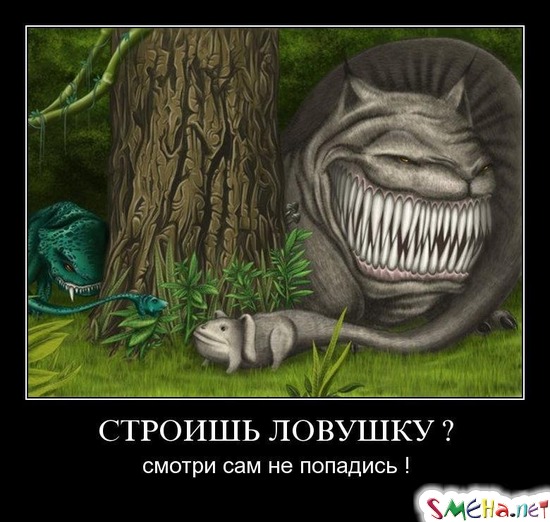 СТРОИШЬ ЛОВУШКУ?  - смотри сам не попадись!