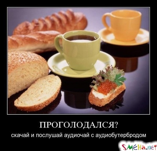 ПРОГОЛОДАЛСЯ? - скачай и послушай аудиочай с аудиобутербродом