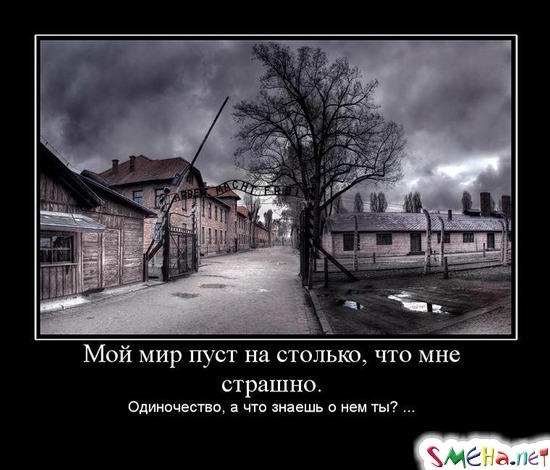 Мой мир пуст на столько, что мне страшно. - Одиночество, а что знаешь о нем ты?