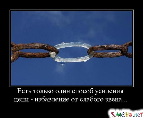 Есть только один способ усиления цепи - избавление от слабого звена...