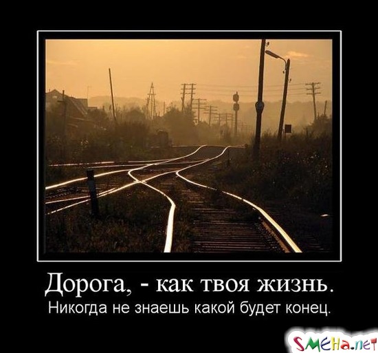 Дорога, - как твоя жизнь. - Никогда не знаешь какой будет конец.