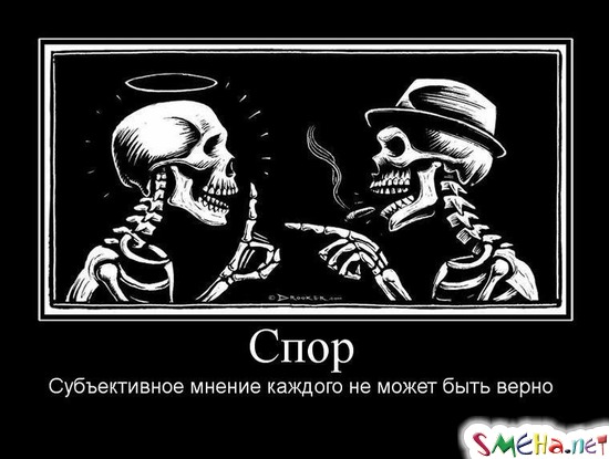 Спор - Субъективное мнение каждого не может быть верно