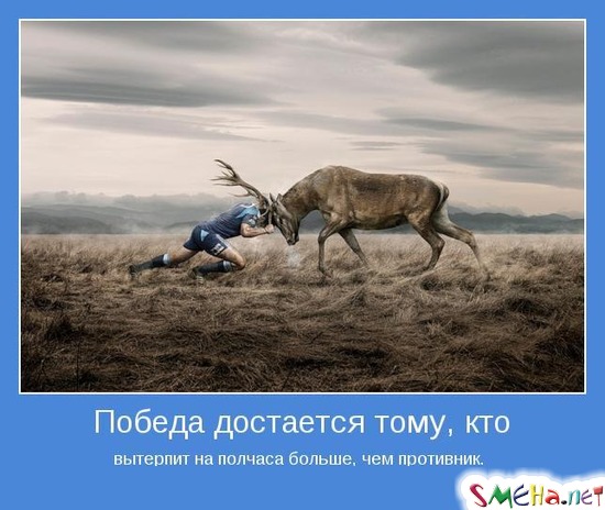 Победа достается тому, кто вытерпит на полчаса больше, чем противник