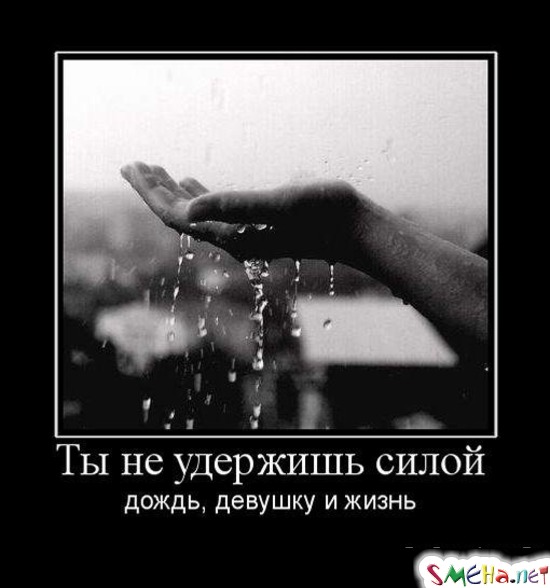 Ты не удержишь силой дождь, девушку и жизнь