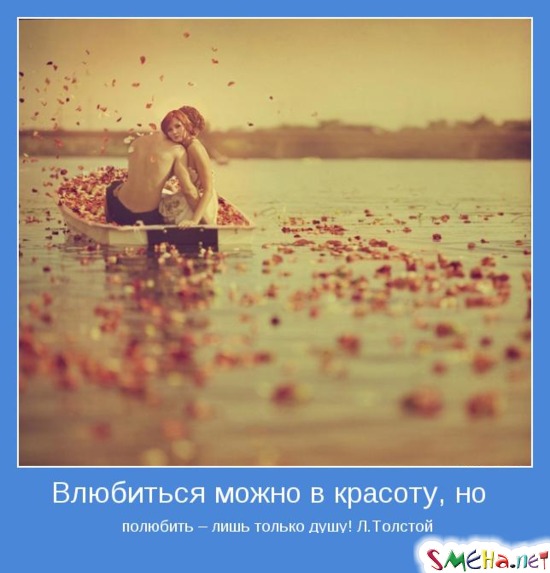 Влюбиться можно в красоту, но полюбить – лишь только душу! Л.Толстой