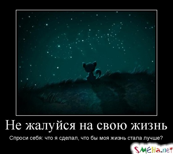Не жалуйся на свою жизнь - Спроси себя что я сделал, что бы моя жизнь стала лучше?