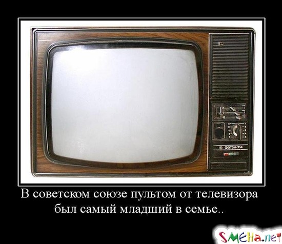 В советском союзе пультом от телевизора - был самый младший в семье...