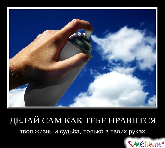 ДЕЛАЙ САМ КАК ТЕБЕ НРАВИТСЯ - твоя жизнь и судьба, только в твоих руках