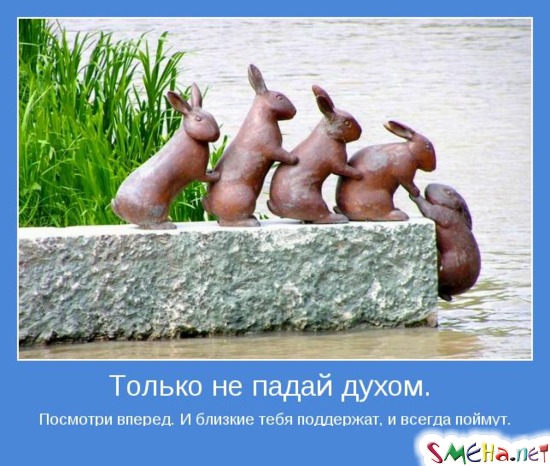 Только не падай духом. - Посмотри вперед. И близкие тебя поддержат, и всегда поймут