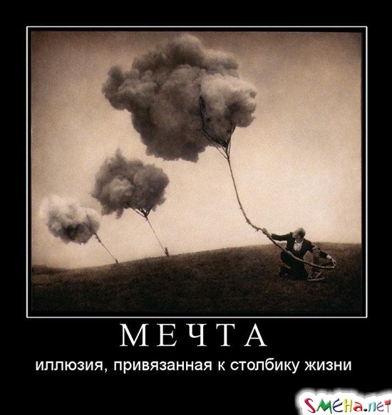МЕЧТА - иллюзия, привязанная к столбику жизни