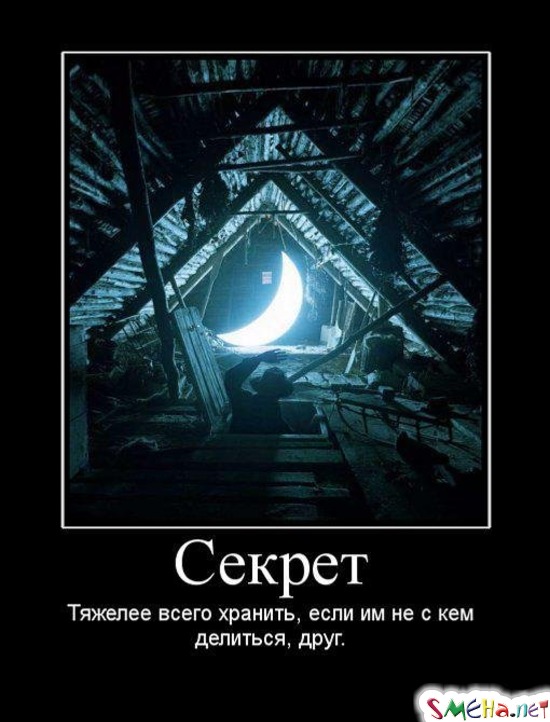 Секрет - Тяжелее всего хранить, если им не с кем делиться, друг.