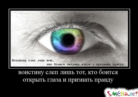 воистину слеп лишь тот, кто боится открыть глаза и признать правду