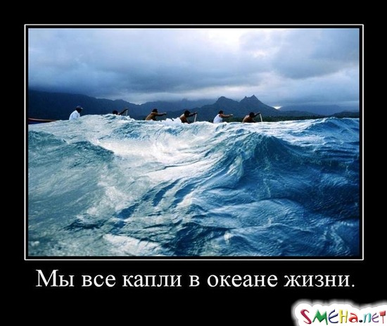 Мы все капли в океане жизни.