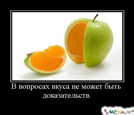 В вопросах вкуса не может быть доказательств.