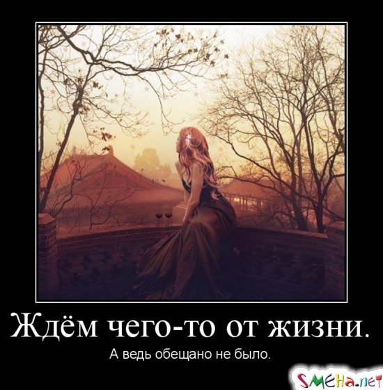 Ждём чего-то от жизни. - А ведь обещано не было.