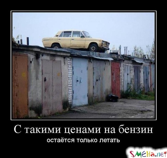 С такими ценами на бензин остаётся только летать