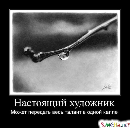 Настоящий художник - Может передать весь талант в одной капле