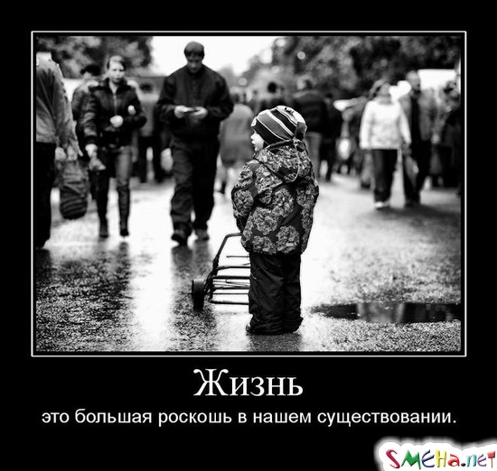 Жизнь - это большая роскошь в нашем существовании