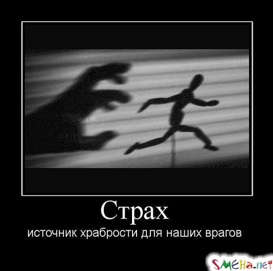 Страх - источник храбрости для наших врагов