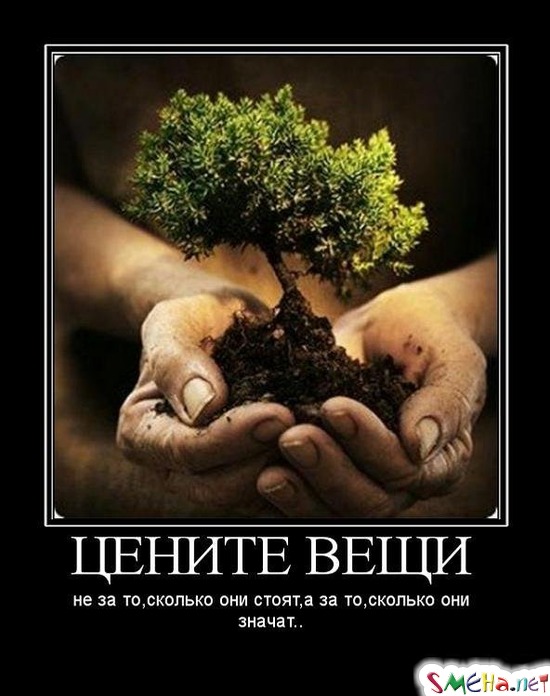 ЦЕНИТЕ ВЕЩИ не за то, сколько они стоят, а за то, сколько они значат..