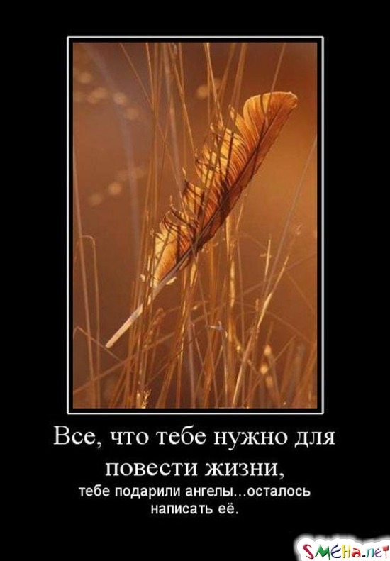 Все, что тебе нужно для повести жизни, тебе подарили ангелы... - осталось написать её.