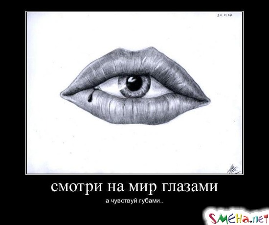 Смотри на мир глазами, а чувствуй губами...